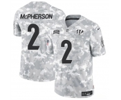 Men's Cincinnati Bengals #2 Evan McPherson 2024 F.U.S.E Arctic Camo Salute To Service Limited Stitched Football Jersey