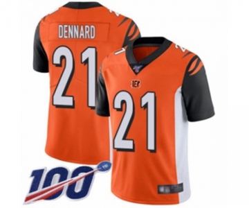 Men's Cincinnati Bengals #21 Darqueze Dennard Orange Alternate Vapor Untouchable Limited Player 100th Season Football Jersey