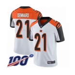 Men's Cincinnati Bengals #21 Darqueze Dennard White Vapor Untouchable Limited Player 100th Season Football Jersey