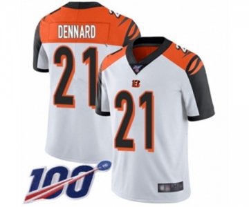 Men's Cincinnati Bengals #21 Darqueze Dennard White Vapor Untouchable Limited Player 100th Season Football Jersey