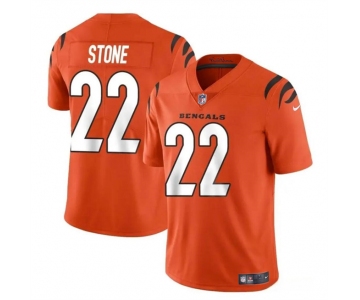 Men's Cincinnati Bengals #22 Geno Stone Orange Vapor Untouchable Limited Football Stitched Jersey