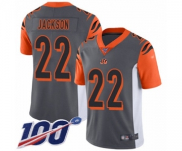 Men's Cincinnati Bengals #22 William Jackson Limited Silver Inverted Legend 100th Season Football Jersey