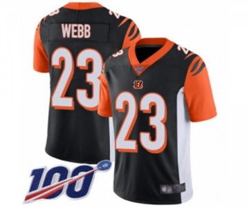 Men's Cincinnati Bengals #23 B.W. Webb Black Team Color Vapor Untouchable Limited Player 100th Season Football Jersey