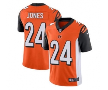 Men's Cincinnati Bengals #24 Adam Jones Orange Vapor Stitched Limited Jersey