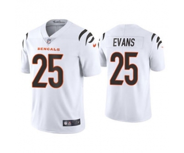 Men's Cincinnati Bengals #25 Chris Evans 2021 White Vapor Untouchable Limited Stitched Football Jersey