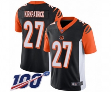 Men's Cincinnati Bengals #27 Dre Kirkpatrick Black Team Color Vapor Untouchable Limited Player 100th Season Football Jersey