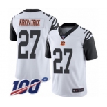 Men's Cincinnati Bengals #27 Dre Kirkpatrick Limited White Rush Vapor Untouchable 100th Season Football Jersey