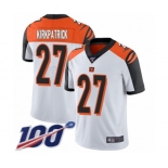 Men's Cincinnati Bengals #27 Dre Kirkpatrick White Vapor Untouchable Limited Player 100th Season Football Jersey