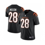 Men's Cincinnati Bengals #28 Joe Mixon 2021 Black Vapor Limited Stitched Football Jersey