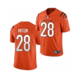 Men's Cincinnati Bengals #28 Joe Mixon 2021 Orange Vapor Limited Stitched Football Jersey