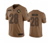 Men's Cincinnati Bengals #28 Joe Mixon 2023 Brown Salute To Service Limited Football Stitched Jersey