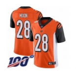 Men's Cincinnati Bengals #28 Joe Mixon Orange Alternate Vapor Untouchable Limited Player 100th Season Football Jersey