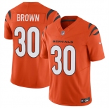 Men's Cincinnati Bengals #30 Chase Brown Orange 2024 F.U.S.E Vapor Untouchable Limited Stitched Jersey