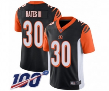 Men's Cincinnati Bengals #30 Jessie Bates III Black Team Color Vapor Untouchable Limited Player 100th Season Football Jersey