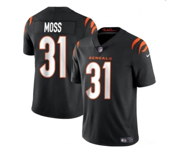 Men's Cincinnati Bengals #31 Zack Moss Black Vapor Untouchable Limited Stitched Jersey