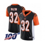 Men's Cincinnati Bengals #32 Mark Walton Black Team Color Vapor Untouchable Limited Player 100th Season Football Jersey