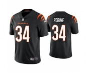 Men's Cincinnati Bengals #34 Samaje Perine 2021 Black Vapor Untouchable Limited Stitched Football Jersey