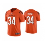 Men's Cincinnati Bengals #34 Samaje Perine 2021 Orange Vapor Untouchable Limited Stitched Football Jersey