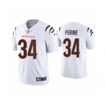 Men's Cincinnati Bengals #34 Samaje Perine 2021 White Vapor Untouchable Limited Stitched Football Jersey