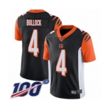 Men's Cincinnati Bengals #4 Randy Bullock Black Team Color Vapor Untouchable Limited Player 100th Season Football Jersey