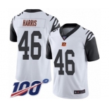 Men's Cincinnati Bengals #46 Clark Harris Limited White Rush Vapor Untouchable 100th Season Football Jersey