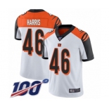 Men's Cincinnati Bengals #46 Clark Harris White Vapor Untouchable Limited Player 100th Season Football Jersey