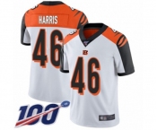 Men's Cincinnati Bengals #46 Clark Harris White Vapor Untouchable Limited Player 100th Season Football Jersey