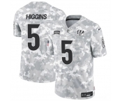 Men's Cincinnati Bengals #5 Tee Higgins 2024 F.U.S.E Arctic Camo Salute To Service Limited Stitched Football Jersey