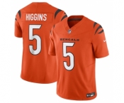 Men's Cincinnati Bengals #5 Tee Higgins Orange 2023 F.U.S.E. Vapor Untouchable Limited Stitched Jersey