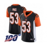 Men's Cincinnati Bengals #53 Billy Price Black Team Color Vapor Untouchable Limited Player 100th Season Football Jersey