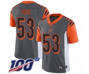 Men's Cincinnati Bengals #53 Billy Price Limited Silver Inverted Legend 100th Season Football Jersey