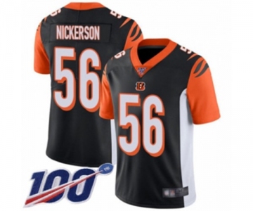 Men's Cincinnati Bengals #56 Hardy Nickerson Black Team Color Vapor Untouchable Limited Player 100th Season Football Jersey