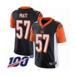 Men's Cincinnati Bengals #57 Germaine Pratt Black Team Color Vapor Untouchable Limited Player 100th Season Football Jersey