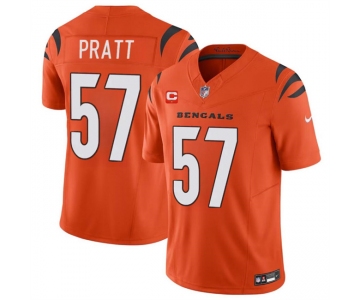 Men's Cincinnati Bengals #57 Germaine Pratt Orange 2024 F.U.S.E With 1-star C Patch Vapor Untouchable Limited Football Stitched Jersey