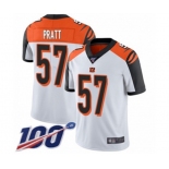 Men's Cincinnati Bengals #57 Germaine Pratt White Vapor Untouchable Limited Player 100th Season Football Jersey