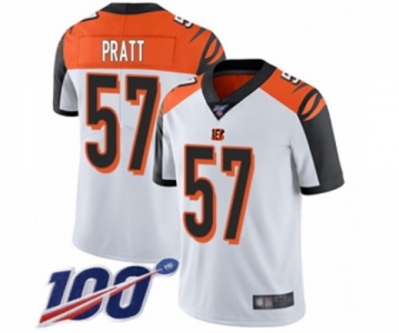 Men's Cincinnati Bengals #57 Germaine Pratt White Vapor Untouchable Limited Player 100th Season Football Jersey