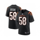 Men's Cincinnati Bengals #58 Joseph Ossai Black Football Stitched Game Jersey