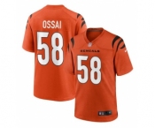 Men's Cincinnati Bengals #58 Joseph Ossai Orange Football Stitched Game Jersey