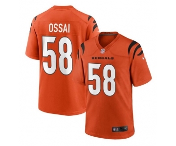 Men's Cincinnati Bengals #58 Joseph Ossai Orange Football Stitched Game Jersey