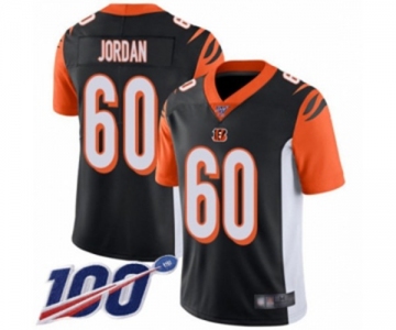 Men's Cincinnati Bengals #60 Michael Jordan Black Team Color Vapor Untouchable Limited Player 100th Season Football Jersey