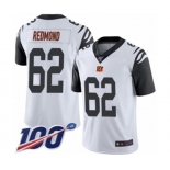 Men's Cincinnati Bengals #62 Alex Redmond Limited White Rush Vapor Untouchable 100th Season Football Jersey