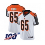 Men's Cincinnati Bengals #65 Clint Boling White Vapor Untouchable Limited Player 100th Season Football Jersey