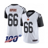 Men's Cincinnati Bengals #66 Trey Hopkins Limited White Rush Vapor Untouchable 100th Season Football Jersey