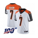 Men's Cincinnati Bengals #7 Boomer Esiason White Vapor Untouchable Limited Player 100th Season Football Jersey