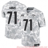 Men's Cincinnati Bengals #71 Amarius Mims 2024 F.U.S.E Arctic Camo Salute To Service Limited Stitched Football Jersey