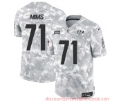 Men's Cincinnati Bengals #71 Amarius Mims 2024 F.U.S.E Arctic Camo Salute To Service Limited Stitched Football Jersey