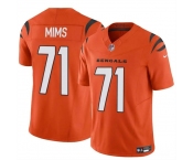 Men's Cincinnati Bengals #71 Amarius Mims Orange 2024 Draft F.U.S.E Vapor Untouchable Limited Football Stitched Jersey