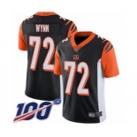 Men's Cincinnati Bengals #72 Kerry Wynn Black Team Color Vapor Untouchable Limited Player 100th Season Football Jersey