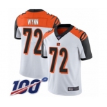 Men's Cincinnati Bengals #72 Kerry Wynn White Vapor Untouchable Limited Player 100th Season Football Jersey