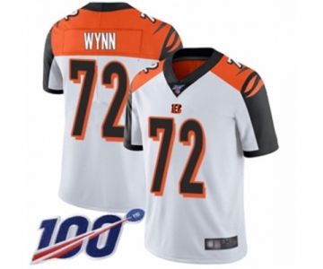 Men's Cincinnati Bengals #72 Kerry Wynn White Vapor Untouchable Limited Player 100th Season Football Jersey